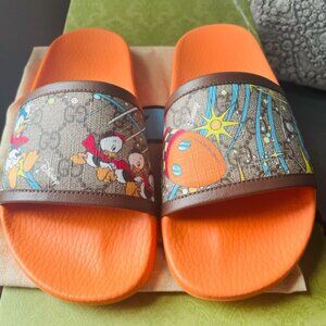 NWOT Gucci x Disney Donald Duck Nephews Mens/Boys Slides